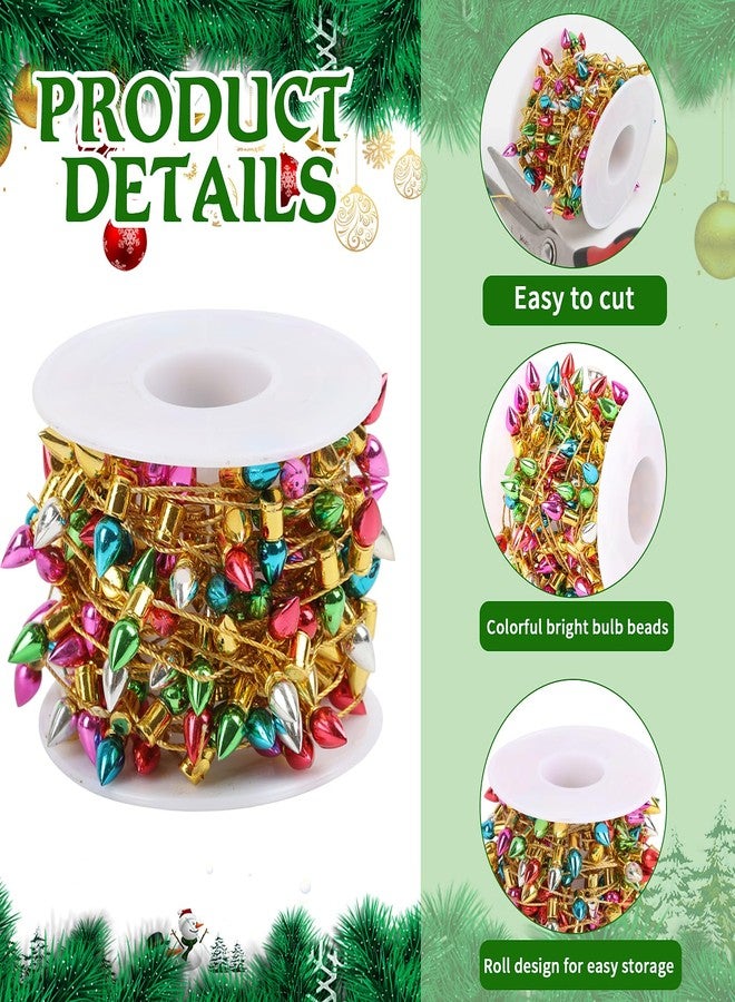 FOIMAS Mini Dollhouse Christmas Lights, 2 Rolls Fake String Lights for Christmas Dollhouse Craft Fairy Garden Accessories - Image 3